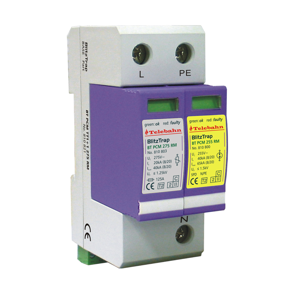 Модульная установка SPD сетевой фильтр lightning arrester 2p 20-65KA