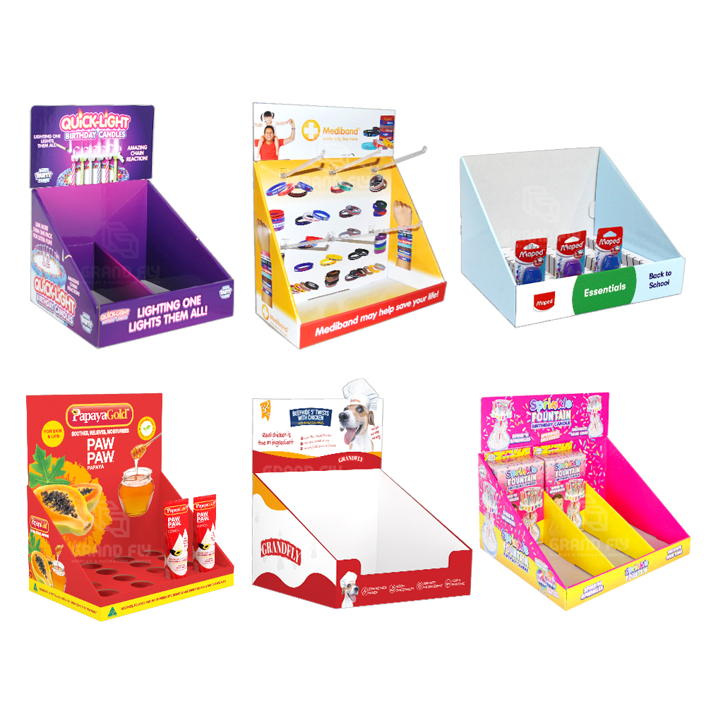 Custom Kraft Paper Pop Up Display Cardboard Table Counter Top Box Display Case Countertop Cardboard Counter Display Box