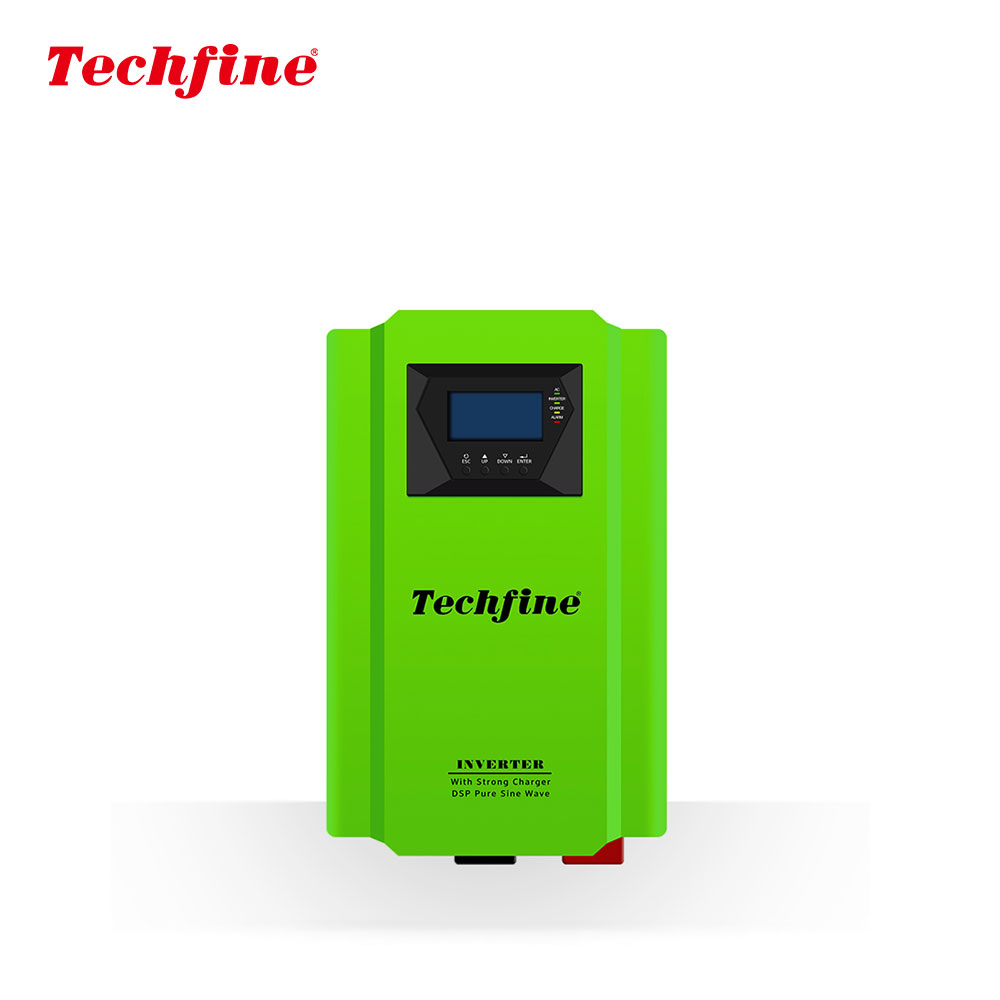Techfine Гибридный инвертор 12V 24V 1600W 2000 Вт инвертирующий усилитель мощности встроенный со слежением за максимальной точкой мощности для дома