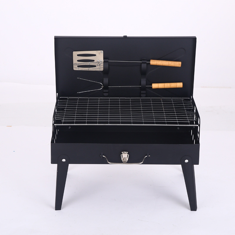 Box-type Barbecue grill Easy to carry Complete Accessorie Self-contained kitchenware Lightweight