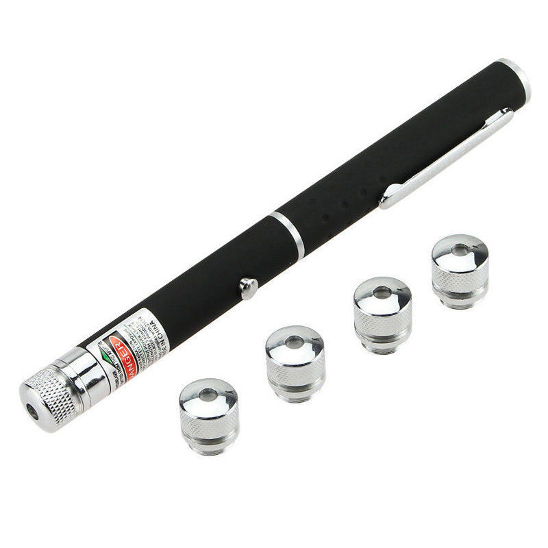 5mw 532Nm Laser Pointer with 5 Star Caps Beam Light Aperture Kaleidoscopic Blue Green Red Laser Pointer Pen Laser Flashlight