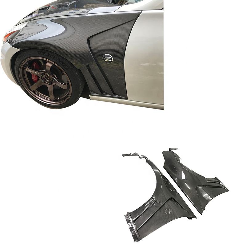 Высококачественное переднее крыло из углеродного волокна для Nissan 370Z Z34, переднее крыло из углеродного волокна 2009 +