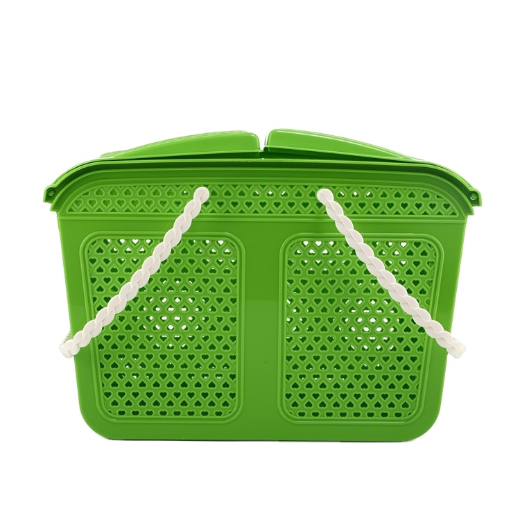Cheap Plastic Basket Home Storage Basket with Handle