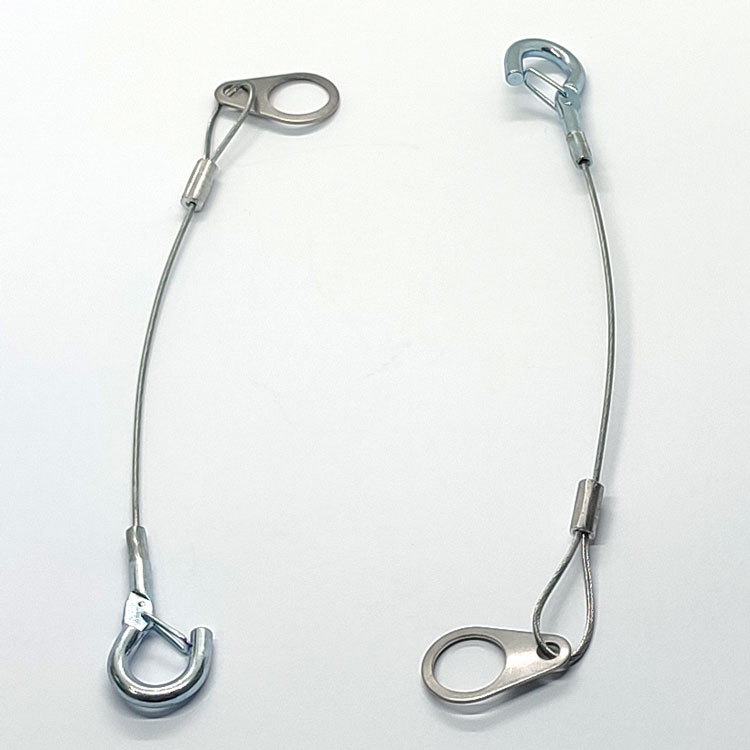 Adjustable Safety factor of wire rope sling steel wire rope 1x19 cable with hook end