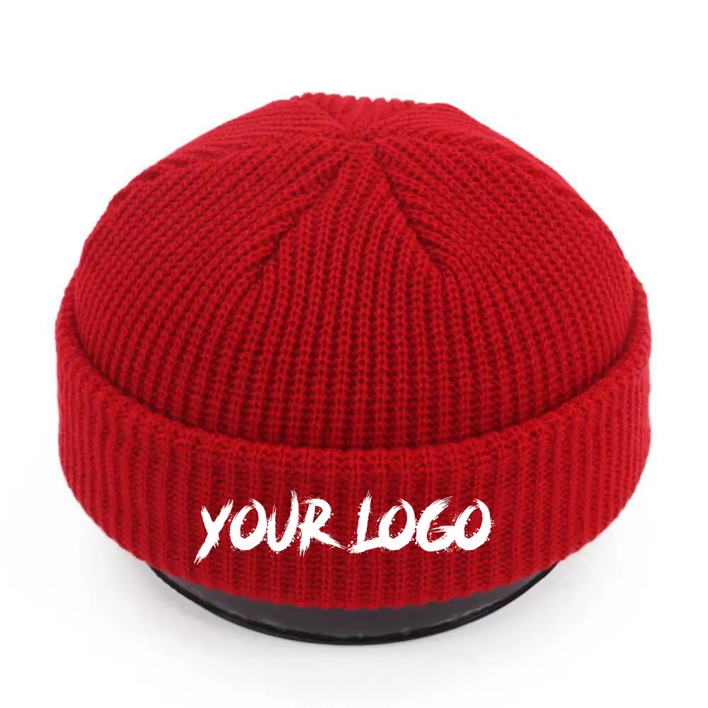 Fashion Pom Pom Beanie Hats Wholesale Custom Logo Knitted Winter Hat