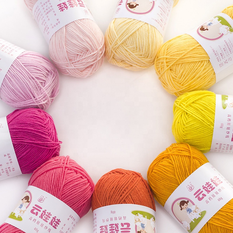 Yarncrafts гигроскопической влажности красочные акриловые молочная хлопковая крючком смешанная пряжа для ручного вязания