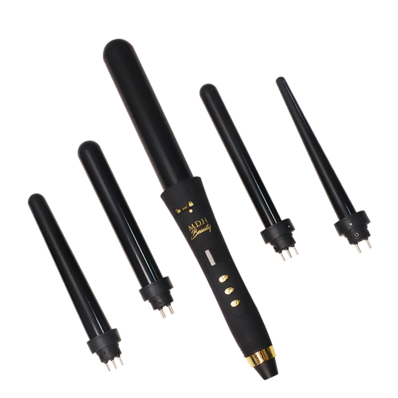 Professional 5 in 1 Curling Iron Wand With 5 Interchangeable Hair Curler Ceramic Barrels