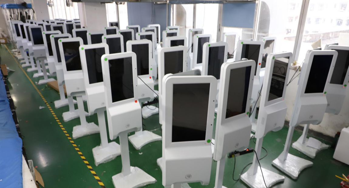 Spray screening alcohol body temperature soap advertising measurement floor hand stand sanitizer kiosk automatic gel dispenser
