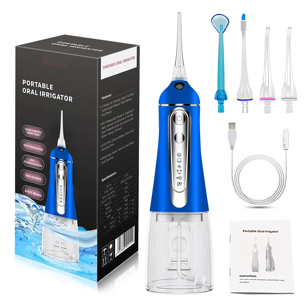 Finicare Professional Waterproof Cordless Water Flosser Medical Dental Equipment Oral Irrigator For Teeth