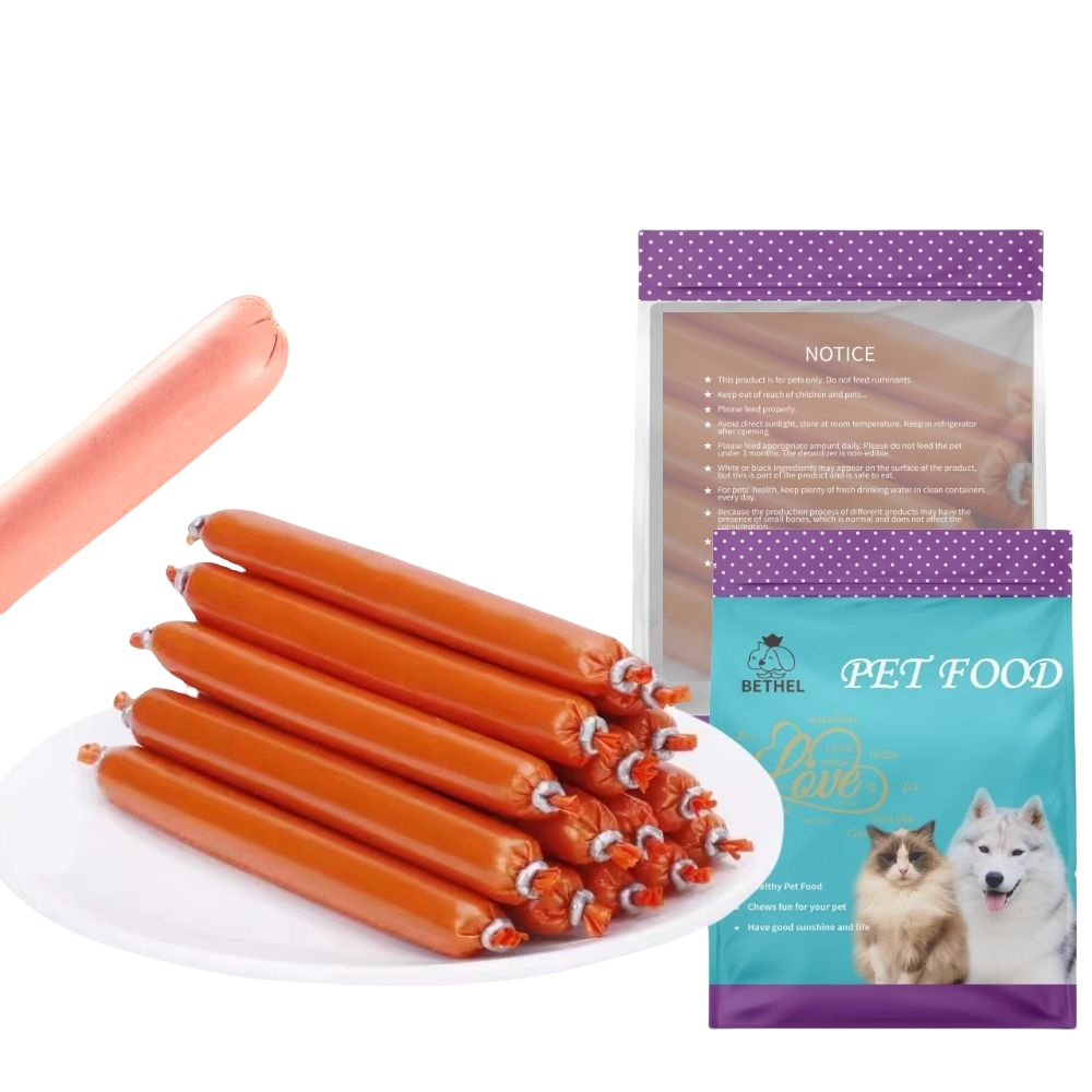 factory High Protein Safety Dog Treats Snacks Pet Ham Sausage With High Nutrition Dog treats cat treats Chicken sausage