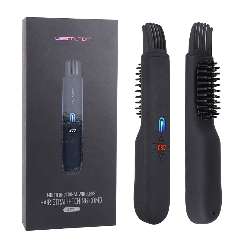 Premium Beard Straightener Brush for Men Professional Straightening Tool Heated Comb For Short Long Beards For Home and Travel
