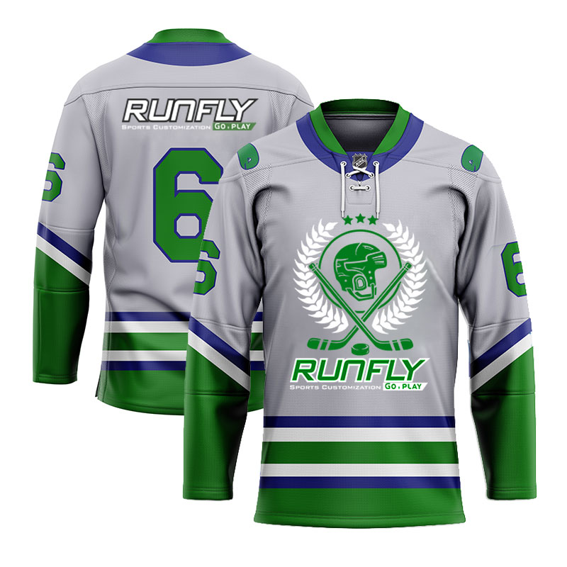 Runfly ice hockey T-shirt polyester team custom men and women sublimation universal OEM practice league ice hockey jersey