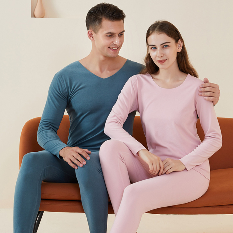 High Quality Winter Women Long Johns Seamless Thermal Underwear Customized Couple Long Johns Thermal Underwear Set