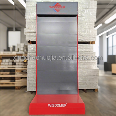 Single-Sided Steel Floor-Standing Display Rack Light Duty Metal Material Hanging Tools Accessories Retail Store Exhibition Goods