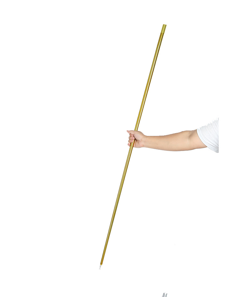 Amazon hot selling 110 130 150 cm Silver Metal Appearing Cane Extendable Pocket Staff Magic Stick Trick Props