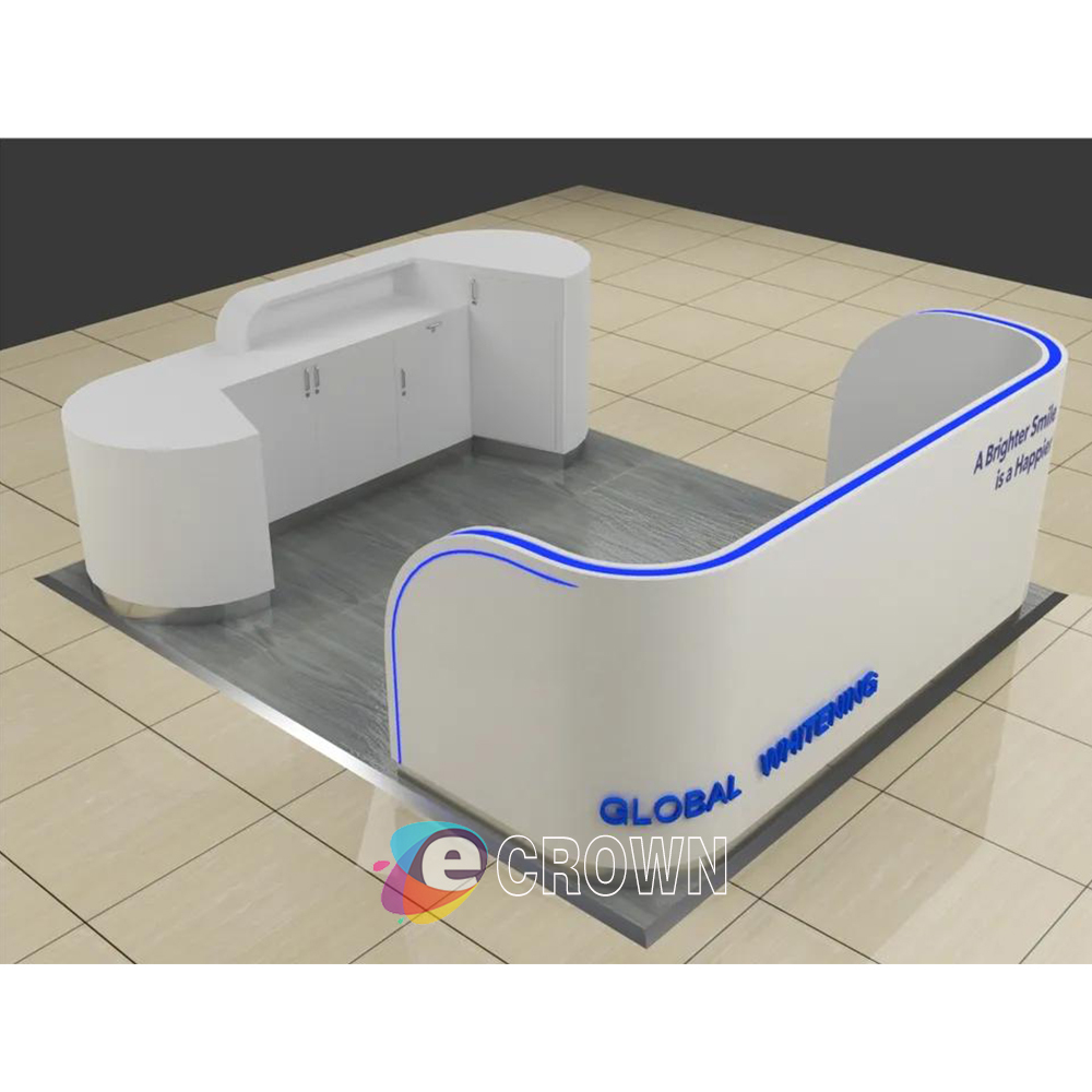 Plant Price Wooden Custom store design counter shop display dental Round teeth whitening Retail Display ODM