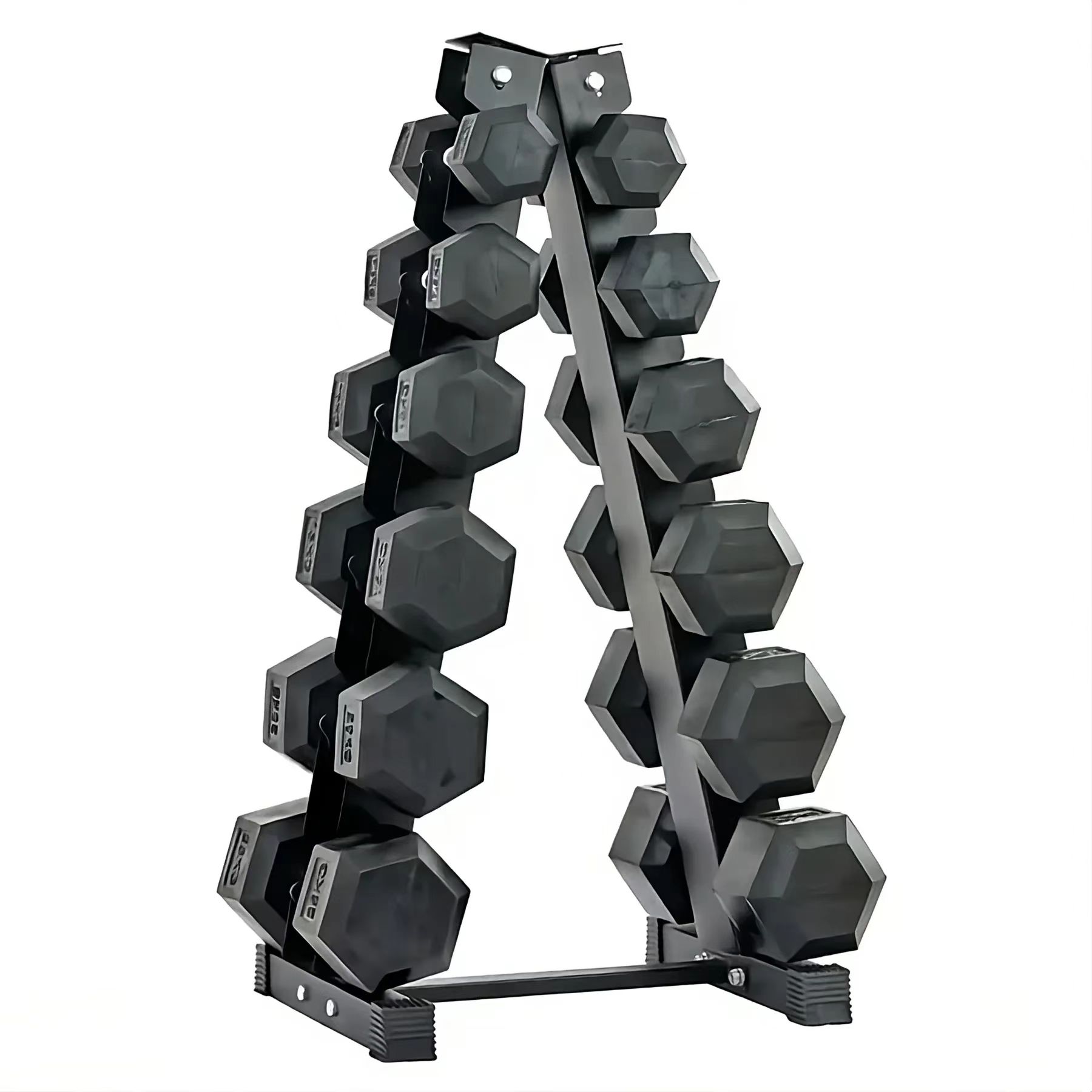 Dumbbell Set Rack Gym Equipment A-Frame Dumbbell Rack Multi-level Weight Storage Triangle Dumbbell Rack