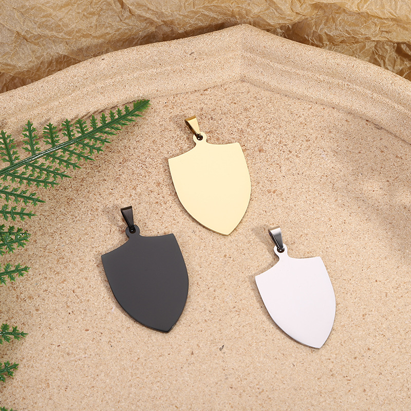 Высокое качество нержавеющей стали Щит форма Dog Tag гравировка Щит Кулон