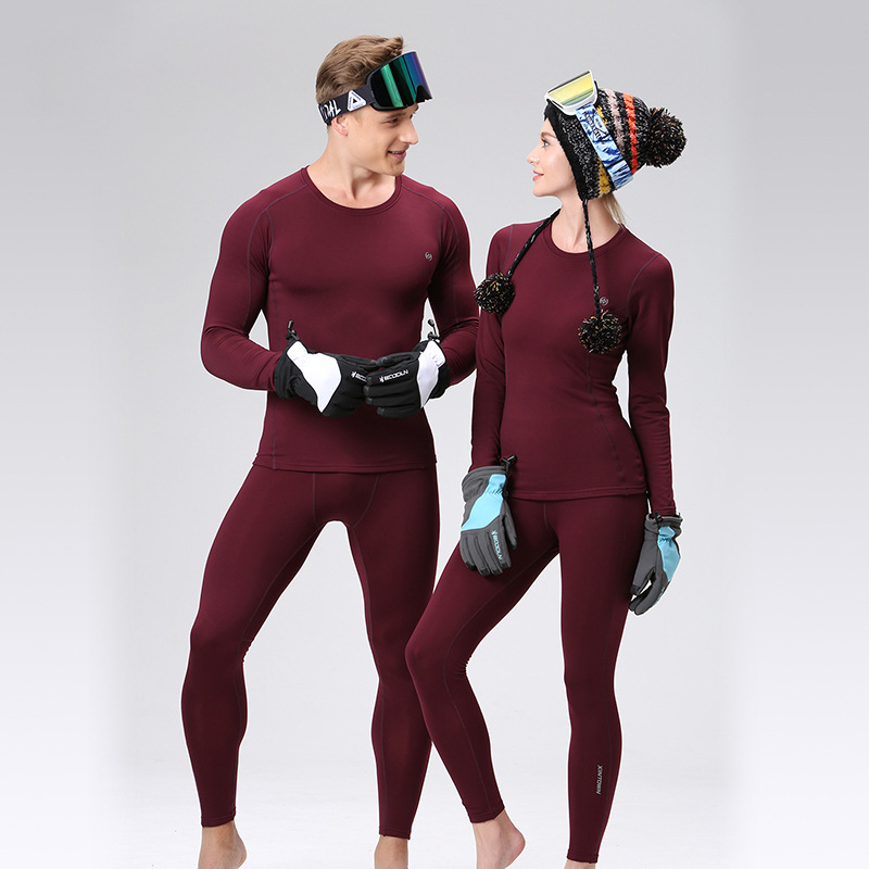 spot outdoor running fitness clothing sports quick-drying fleece thermal underwear for men and women