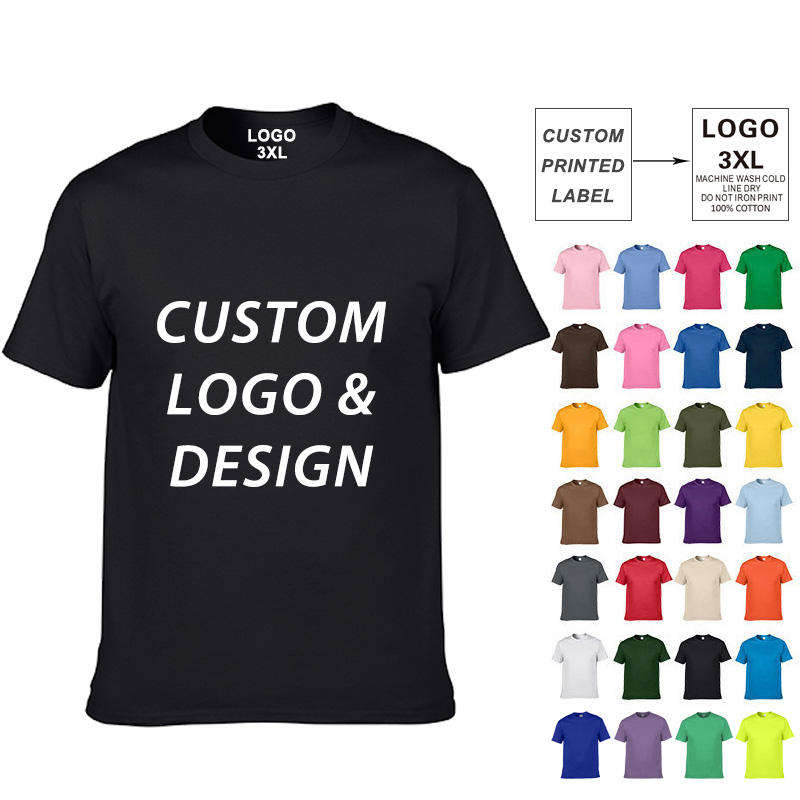 Wholesale Custom Graphic Unisex Tee Shirt High Quality Factory Price Plain Casual Tshirts Printing 100% Cotton Custom T Shirt
