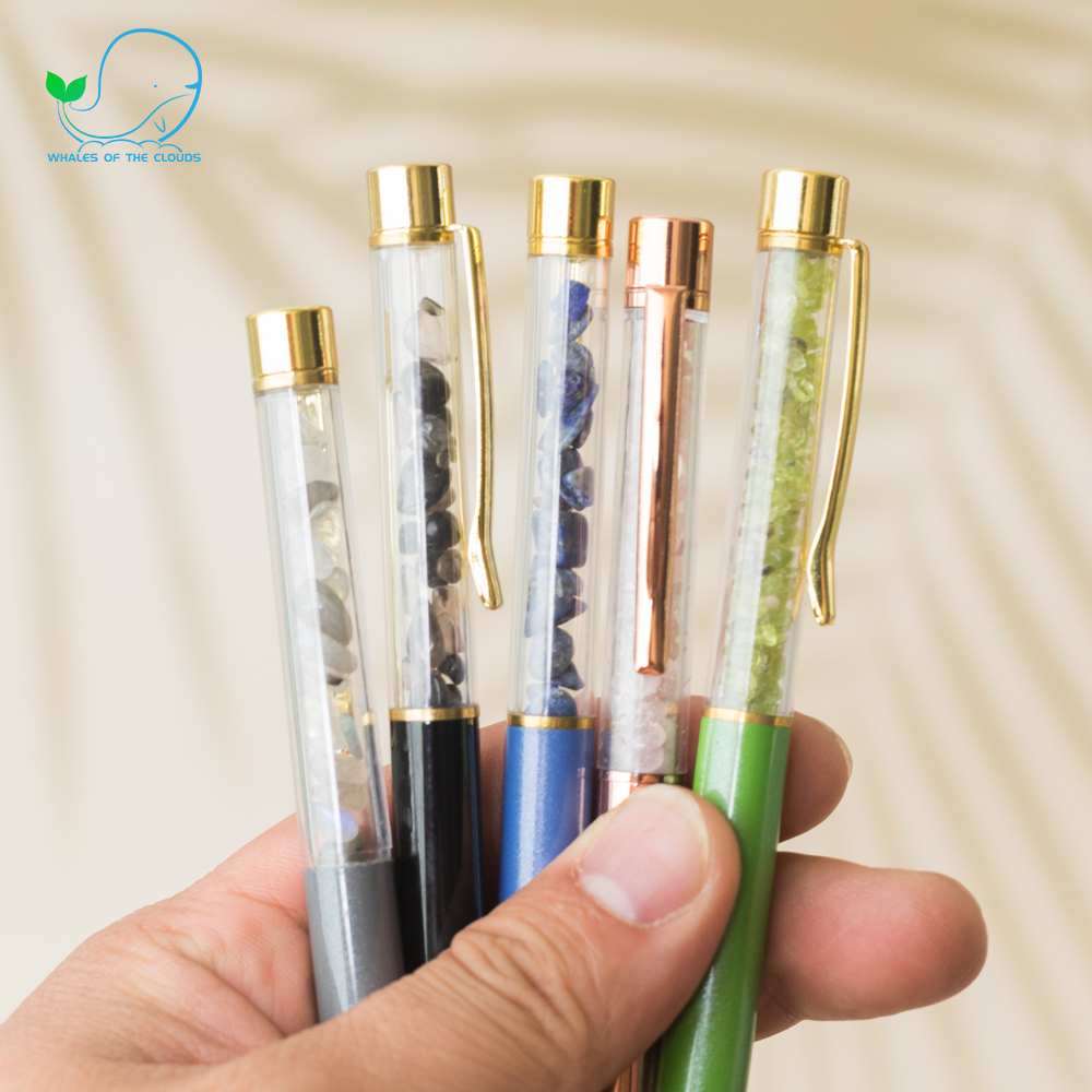 Business Gift Supplier Metal Colorful Diamond Filled Crystal Ballpoint Pen With Custom Logo