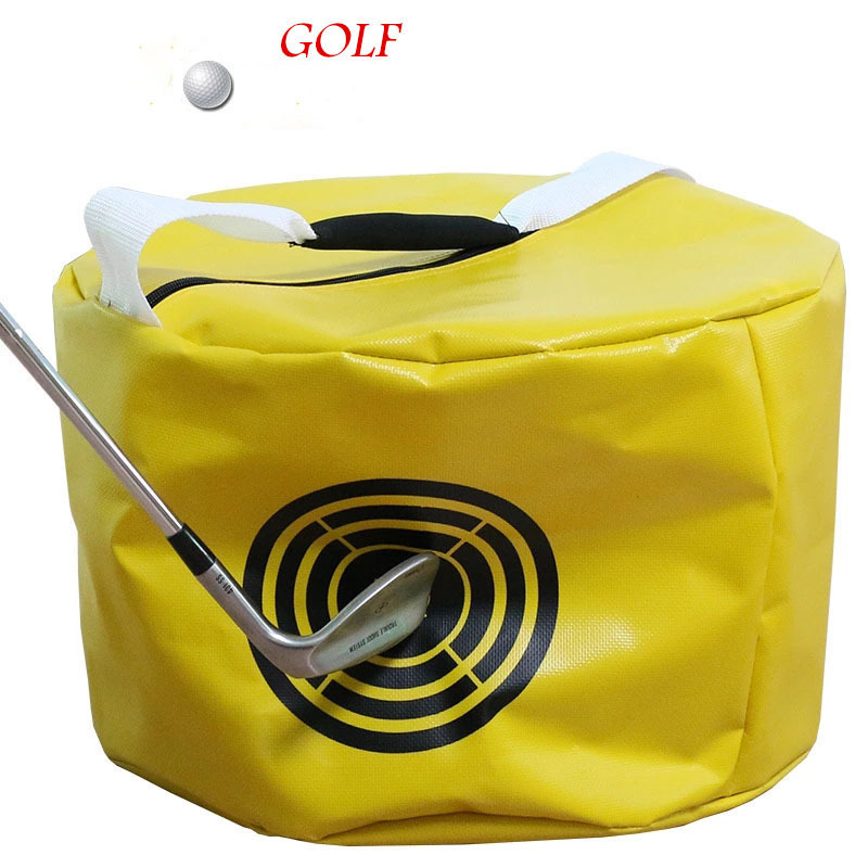 Waterproof durable golf swing strick training coaching bag golf balls storage round shape pouch