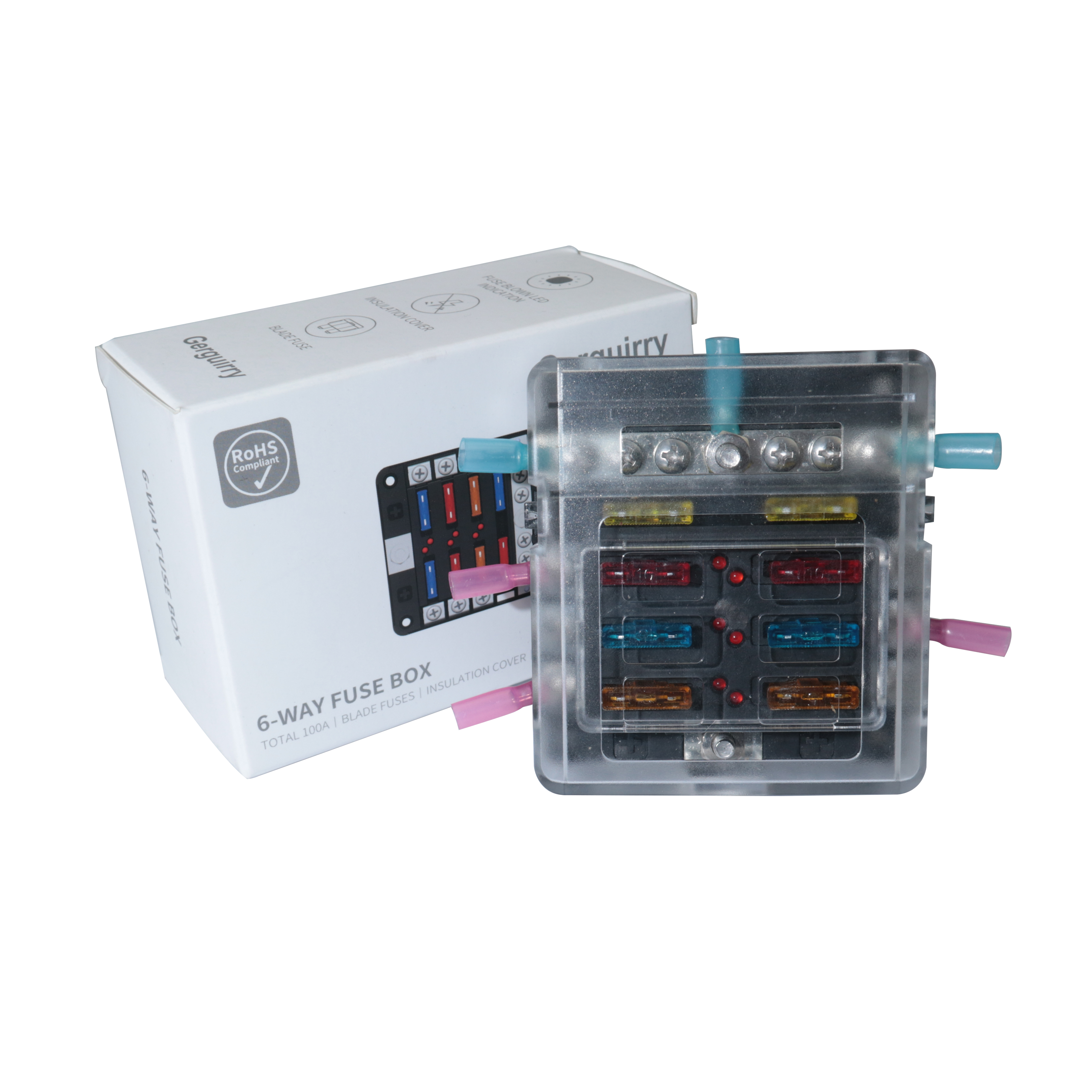 Amomd 32V блок предохранителей 6 способ ATP/УВД/АТО лезвие блок предохранителей держатели 12 способ отрицательный шины для автомобиля корабля седельный тягач