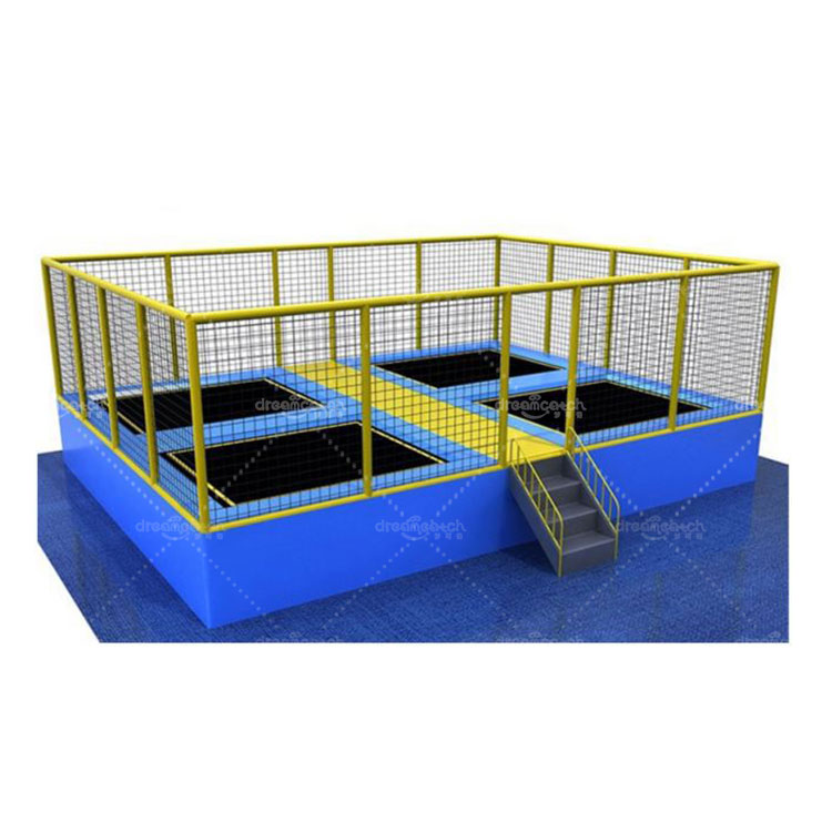 Custom 14ft 16ft square trampoline kids adults trampoline parks with protective net