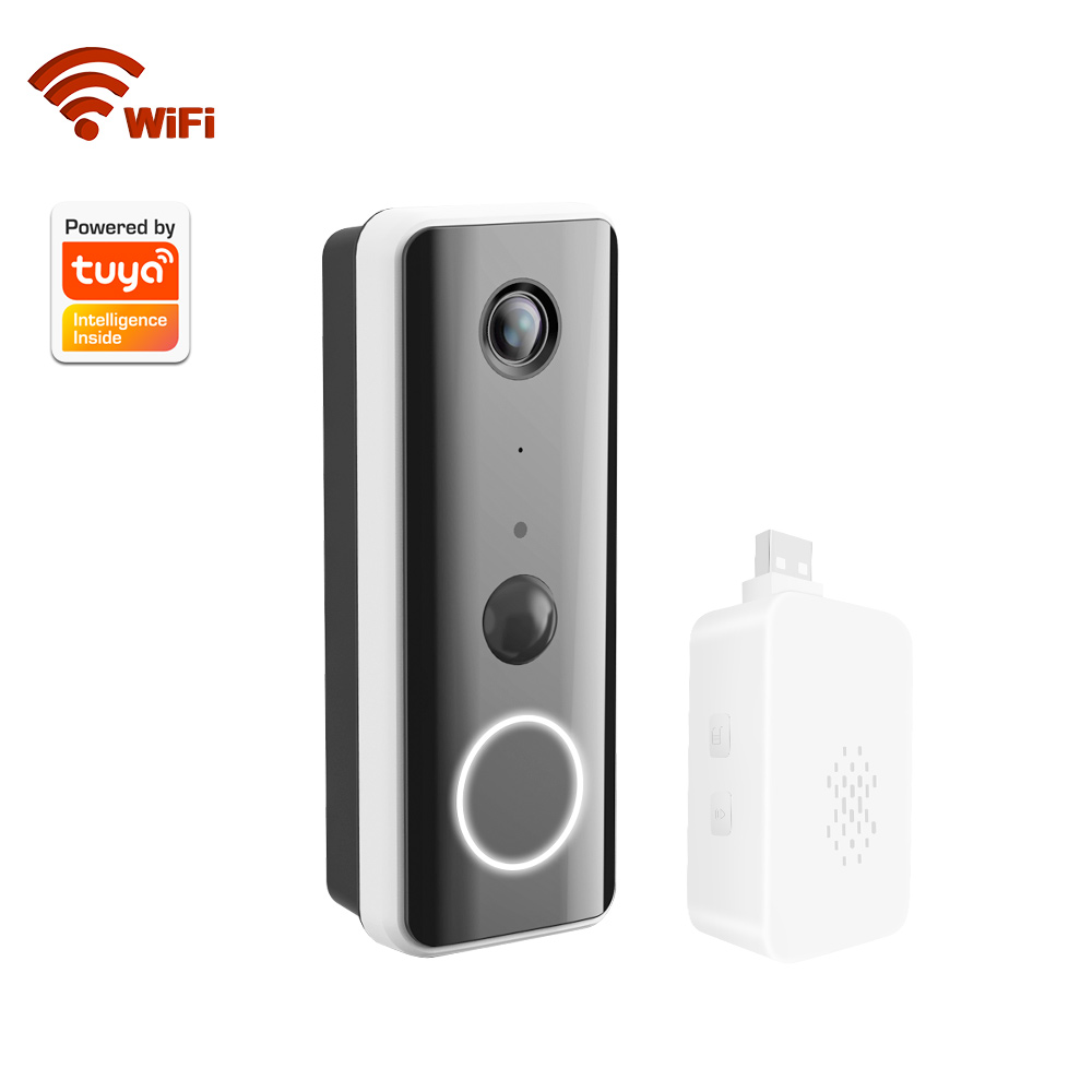 Умный видеодомофон Tuya, беспроводной, Wi-Fi, встроенный аккумулятор, 1080P