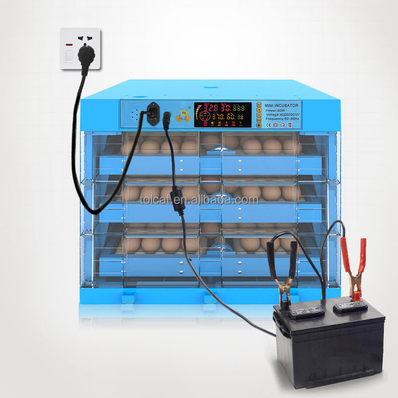Инкубатор для яиц Tolcat dual power, новый дизайн 256, мини-инкубатор для куриных яиц, автоматические инкубаторы, инкубатор для яиц