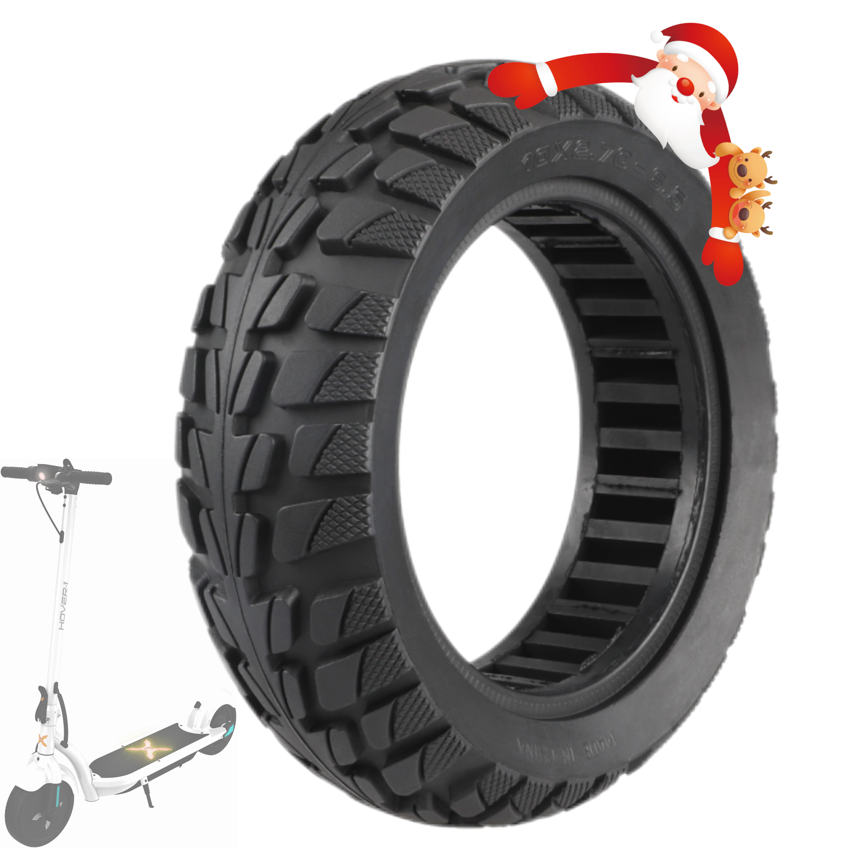 10-дюймовая однотонная шина 10x2,7 шина для Hover-1 Alpha JOYOR S Hiboy Titan PRO Scooter 70/65-6,5 бескамерная Проколотая шина