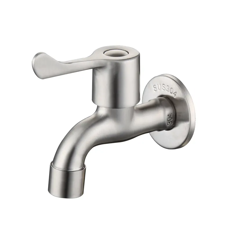 304 Stainless Steel Faucet Outdoor Wall Mounted Garden Washing Single Cold Water tap professional manufacturers