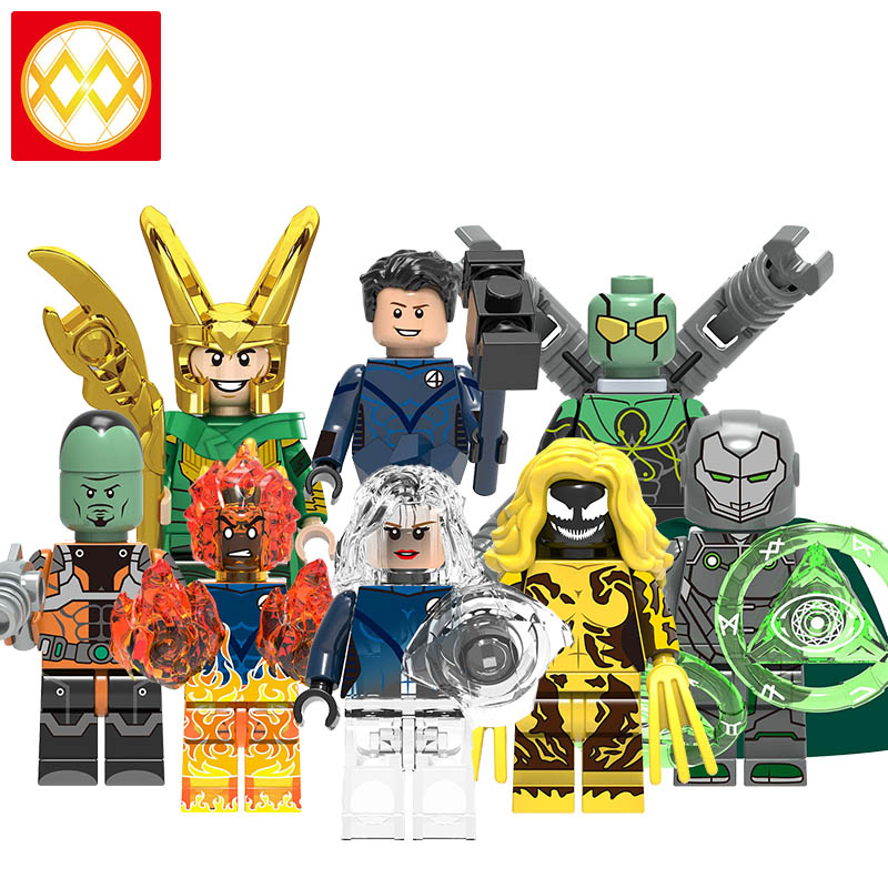 Xinh X0271 железные мини-фигурки героев фильма «endgame», Loki, пластиковые блоки, развивающие игрушки для детей, смешанные фигурки