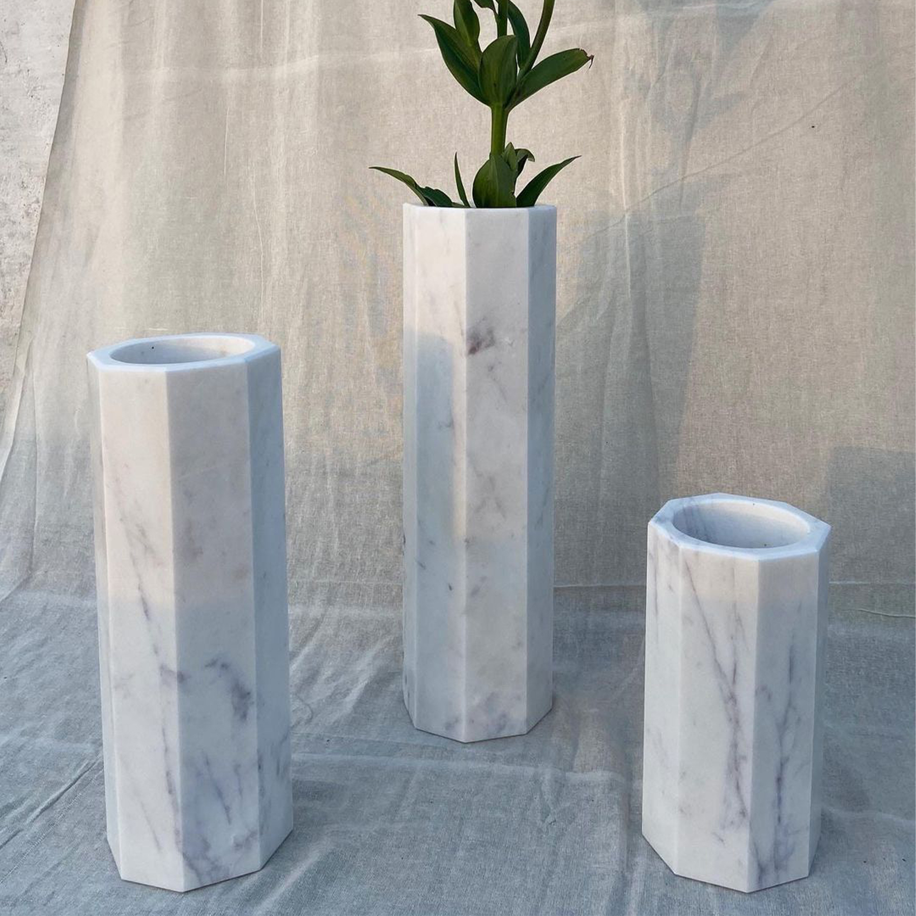 Nordic Luxury Factory Price House Decor Natural Stone Marble Modern Vase Marble Vases For Home Decor