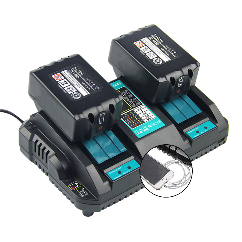 Зарядное устройство для литий-ионных аккумуляторов dc18rd, dc18rc, dc18rf, dc18sf, dc18ra, 18 в, bl1840, bl1850bl1860, lxt, инструмент для зарядки аккумуляторов makita, 18 в