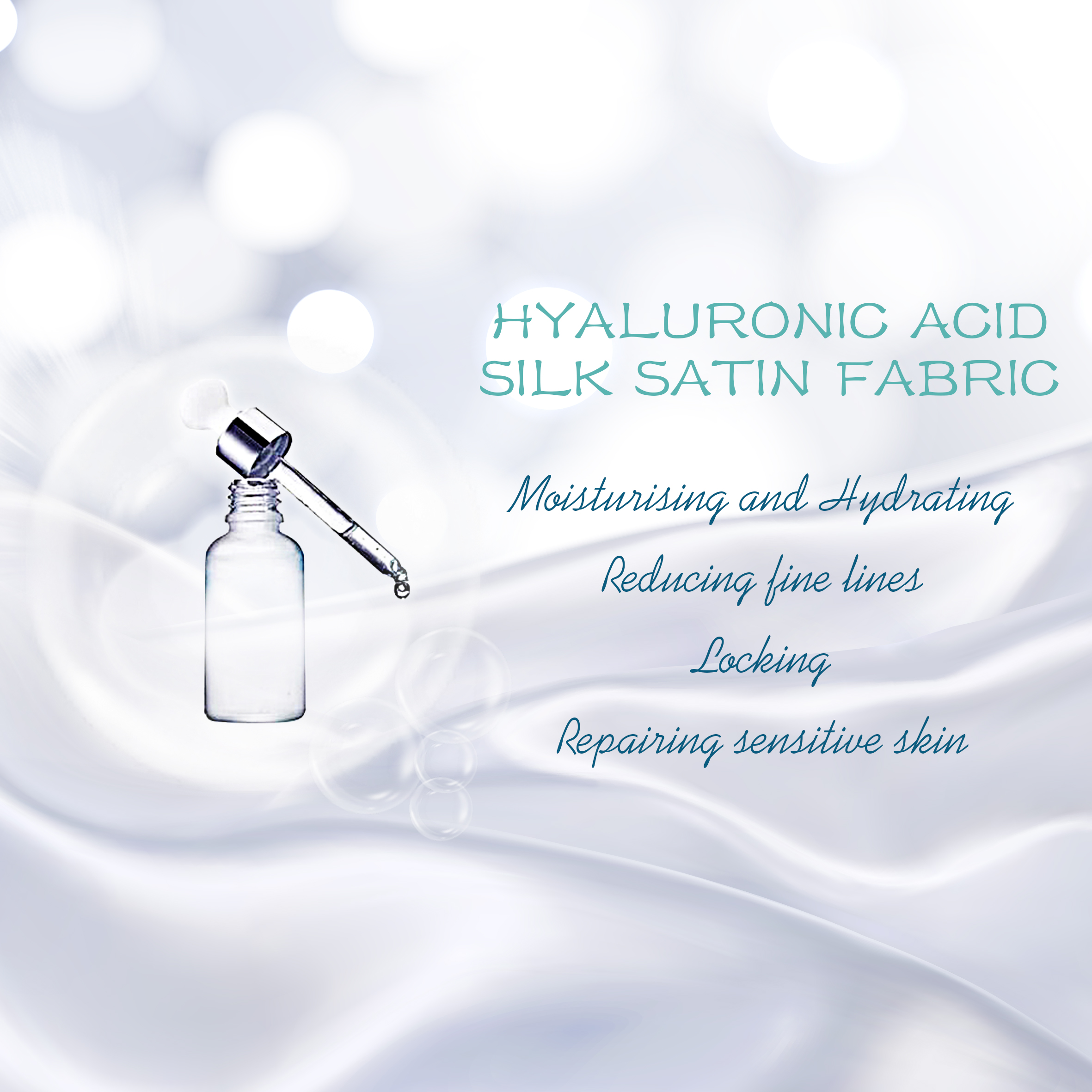HY aluronic кислота 22 маска с креплением 140 см ширина 100% шелковой атласной ткани для наволочка