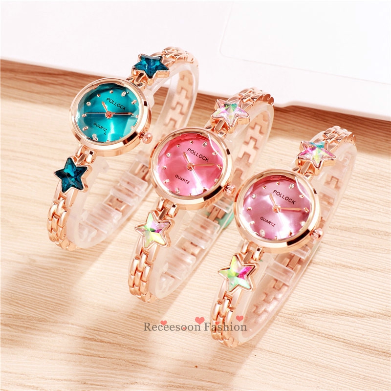 2021 Luxury Elegant Quartz Watches Women Watches Crystal Plated Star Rhinestone Women Bracelet Wrist Watches For Girls Stylish