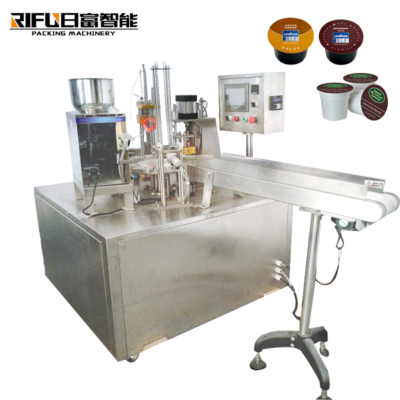Automatic coffee powder Nespresso capsule k cup filling and sealing machine
