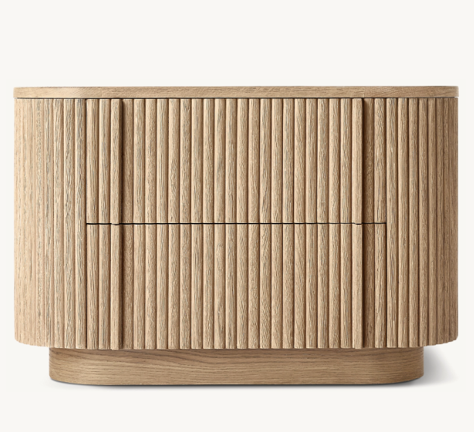 Customization Luxury Wooden Modern Drawer Bedroom Furniture Bedside Table Oak Large Open Nightstand