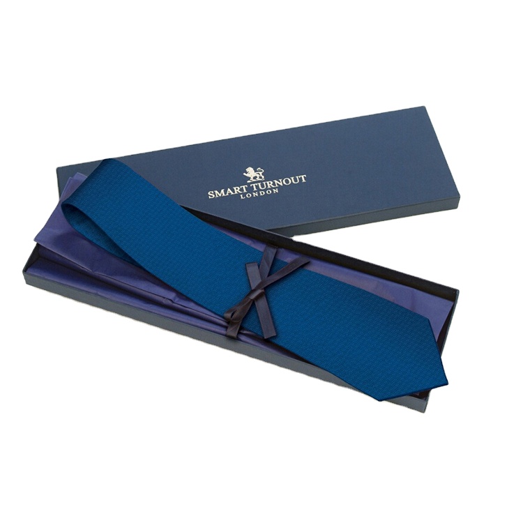 Custom Rigid Cardboard Necktie Gift Box Tie Belt Packaging Present Boxes for Father's day Christmas Graduations Valentines day