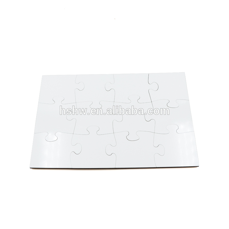 Manufacturer Sublimation Custom Wood Dye Blank Puzzles Jigsaw 12pcs For Kids