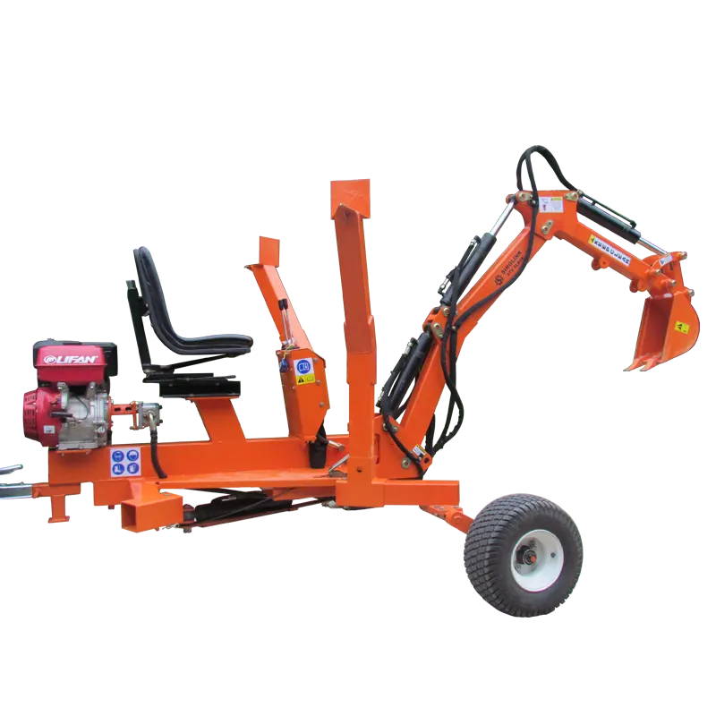 Sinolink portable manufacture construction and forestry machinery mini 9hp engine small towable backhoe