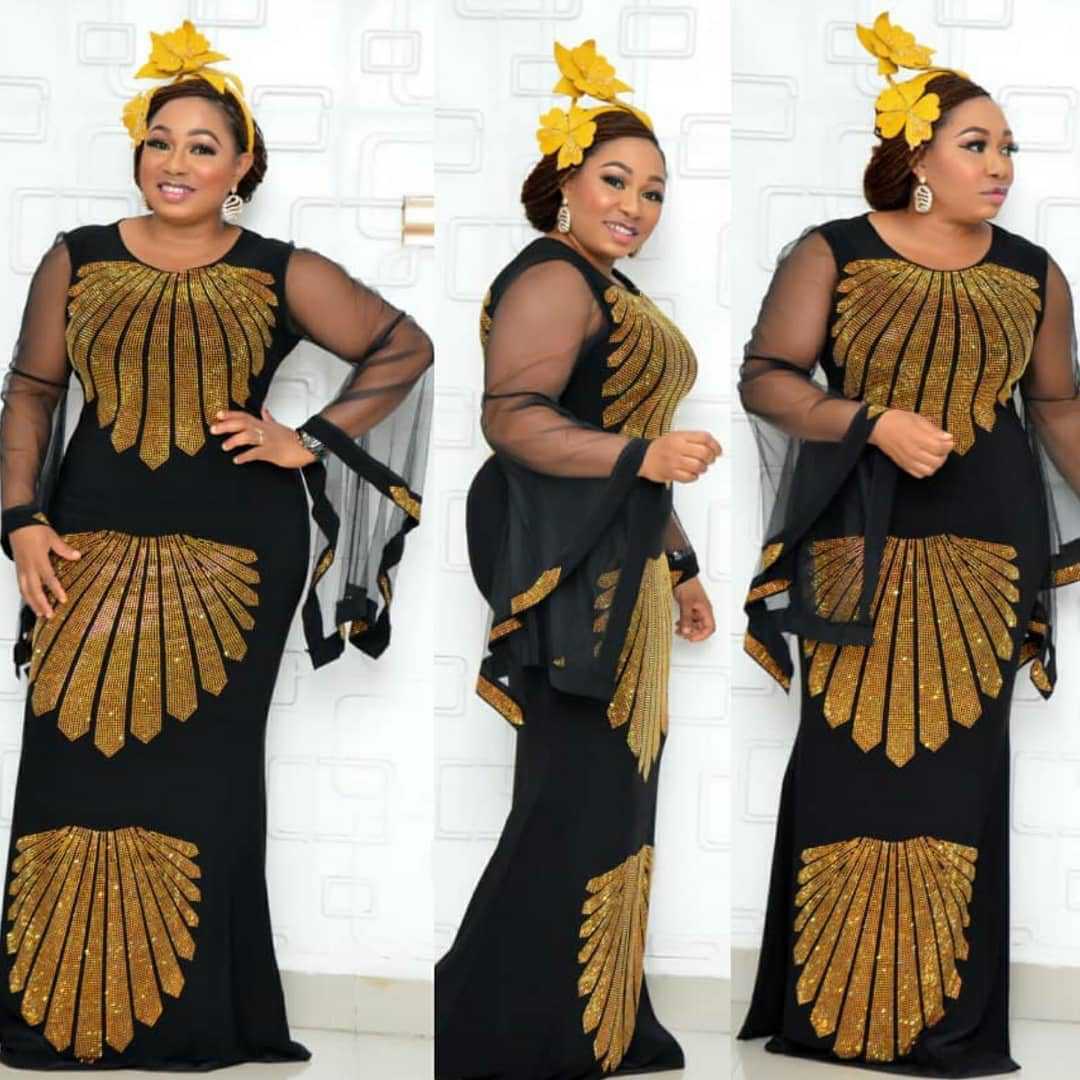 Wholesale high quality fashion mesh flared sleeves slim plus size casual mermaid maxi dresses south africa clothing