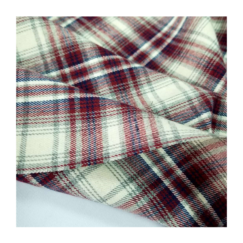 big plaid check flannel fabric for student's uniform dress