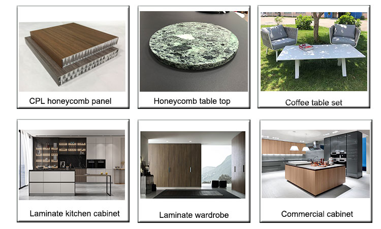customized AHP wardrobe cabinet panels cpl laminate honeycomb panels
