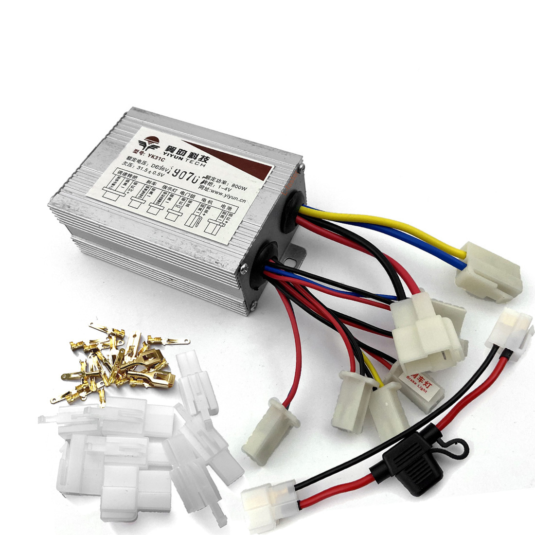 36V 48V 800W щеточный контроллер электрический велосипед мотор контроллер скорости двигателя постоянного тока с функцией автоматического сброса и прямое соединение контроллер для Байк, способный преодолевать Броды