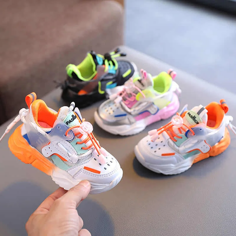 2020 Fashion Toddler children's casual shoes Lace-Up Booties Colorful Kids Sneakers flat Boys Children's Sports Shoes