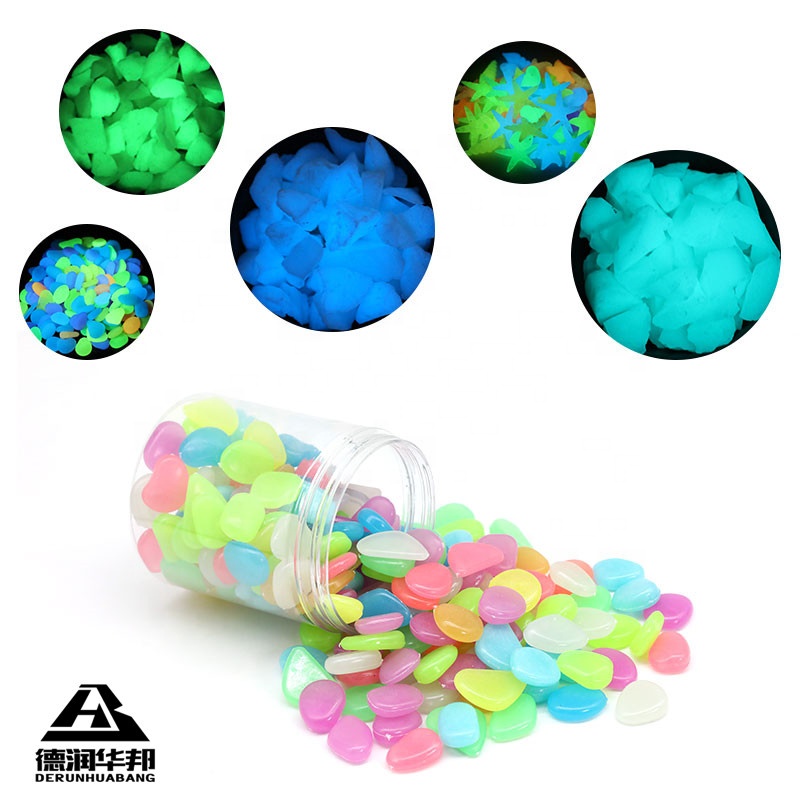 Factory Supplied Ceramic Luminous Stones Resin Environmentally Friendly Irregular Shape Outdoor Application Yellow Green Light