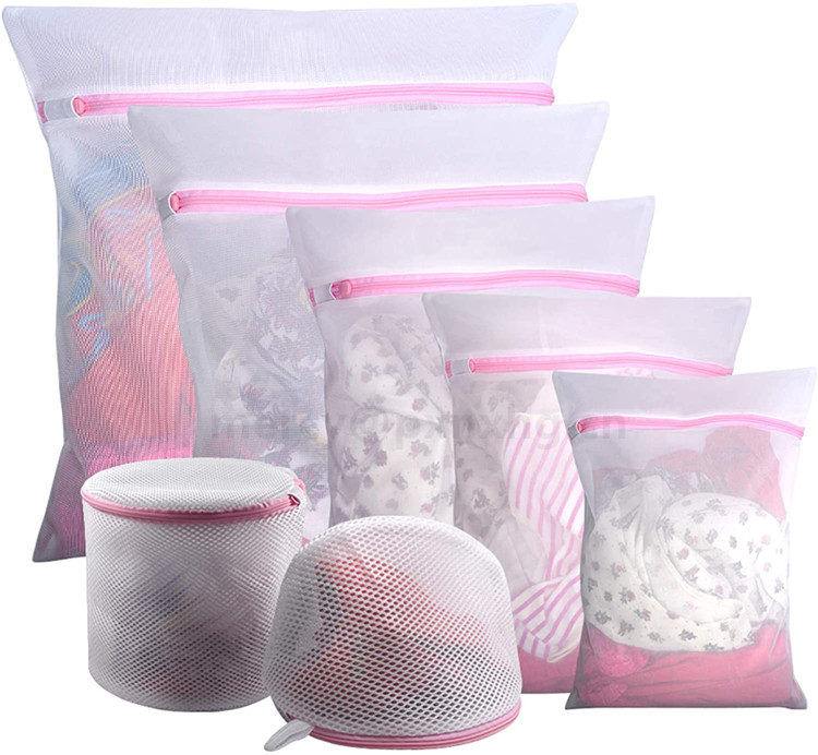 7pcs Mesh Laundry Bags for Delicates with Premium Zipper, Clothing ,bra Washing Bags for Laundry