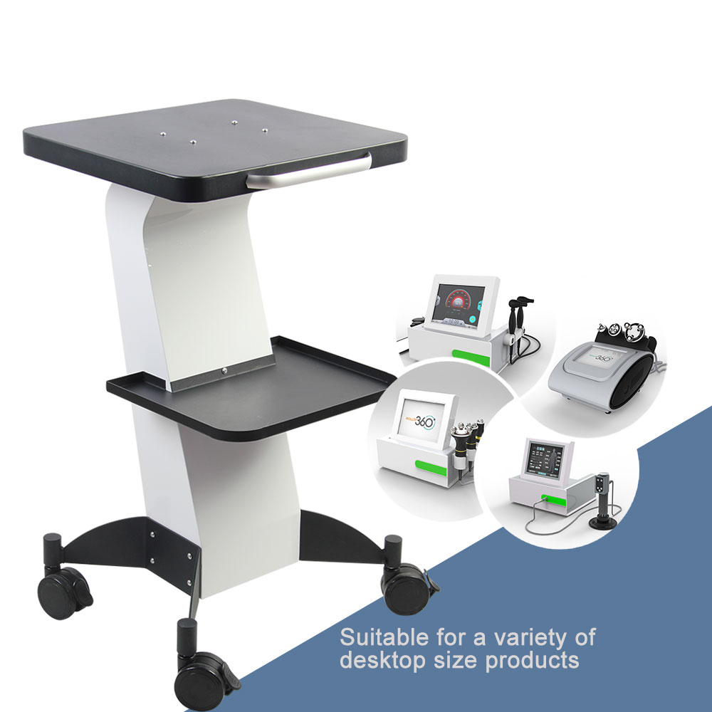 Hot selling spa salon beauty Instrument shelf Standing Trolley With Wheel For Beauty Machine Use